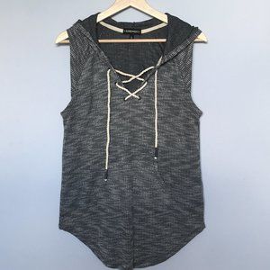 Inspired Hearts Sleeveless Lace Up Sweatshirt